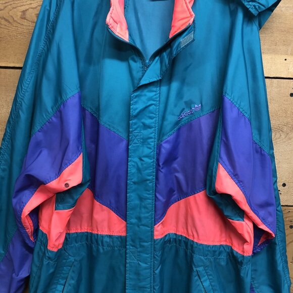Vintage Adidas 1990s Track Suit Windbreaker Set Womens Size Large Retro Nylon - Picture 4 of 15